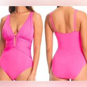 Bleu Rod Beattie Pink One Piece Swimsuit